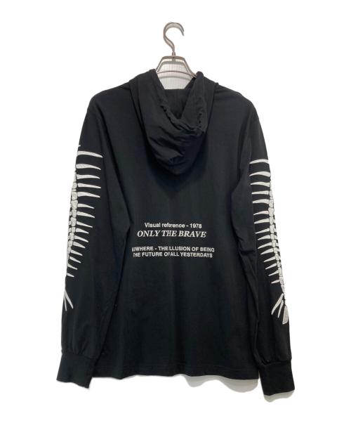 DIESEL（ディーゼル）DIESEL (ディーゼル) Tee-JUST L/S HOOD ブラック サイズ:Lの古着・服飾アイテム