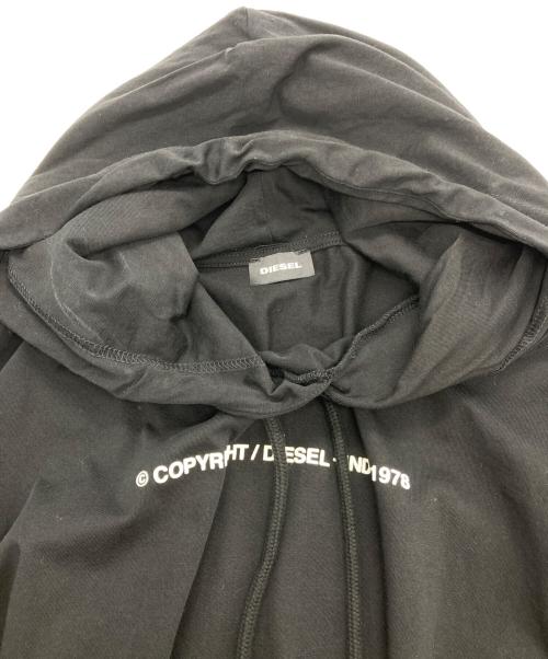 DIESEL（ディーゼル）DIESEL (ディーゼル) Tee-JUST L/S HOOD ブラック サイズ:Lの古着・服飾アイテム