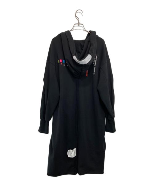 DIESEL（ディーゼル）DIESEL (ディーゼル) フーデッドプリントワンピース ブラック サイズ:Sの古着・服飾アイテム