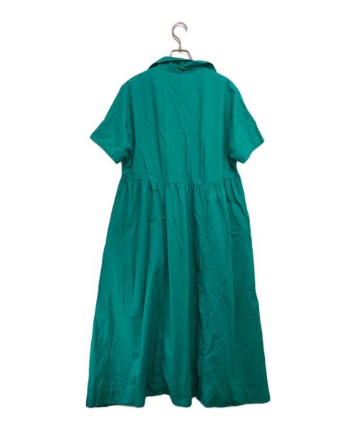 ne quittez pas（ヌキテパ）ne quittez pas (ヌキテパ) POPLIN EMB SHORT SLEEVE DRESS グリーン サイズ:-の古着・服飾アイテム