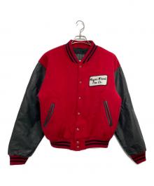 OLD GAP（オールドギャップ）の古着「レザー切替スタジャン」｜レッド×ブラック