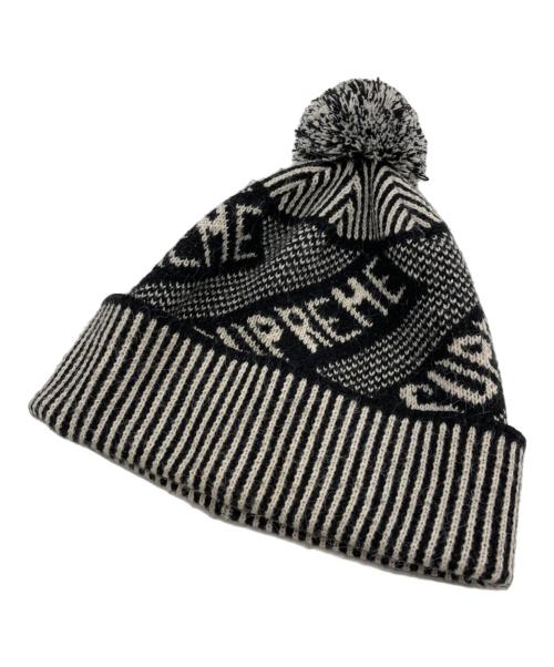 SUPREME（シュプリーム）Supreme (シュプリーム) BANNER BEANIE ブラック×アイボリーの古着・服飾アイテム