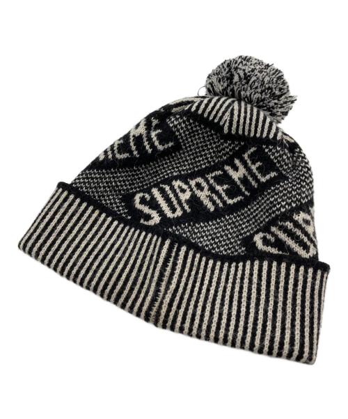 SUPREME（シュプリーム）Supreme (シュプリーム) BANNER BEANIE ブラック×アイボリーの古着・服飾アイテム