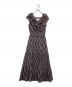 Snidelスナイデル）の古着「Sustainableプリントプリーツワンピース」｜グレー