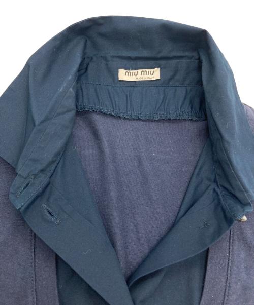 MIU MIU（ミュウミュウ）MIU MIU (ミュウミュウ) ノースリーブカットソー ネイビー サイズ:Sの古着・服飾アイテム