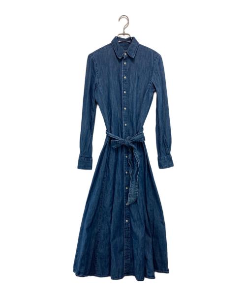 POLO RALPH LAUREN（ポロ・ラルフローレン）POLO RALPH LAUREN (ポロ・ラルフローレン) デニムシャツワンピース インディゴ サイズ:2（155/84A）の古着・服飾アイテム