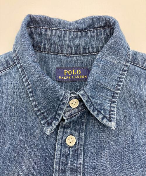 POLO RALPH LAUREN（ポロ・ラルフローレン）POLO RALPH LAUREN (ポロ・ラルフローレン) デニムシャツワンピース インディゴ サイズ:2（155/84A）の古着・服飾アイテム