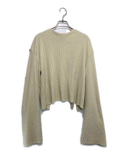 IRENE（アイレネ）IRENE (アイレネ) RIBOPENBACKTOPS ベージュ サイズ:36の古着・服飾アイテム