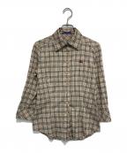 BURBERRY BLUE LABELバーバリーロンドンブルーレーベル）の古着「チェックシャツ」｜ベージュ