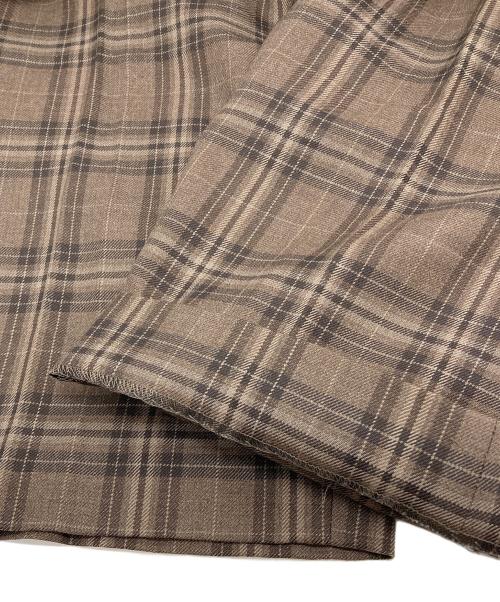MARGARET HOWELL（マーガレットハウエル）MARGARET HOWELL (マーガレットハウエル) TONAL CHECK WOOL SLACKS ブラウン サイズ:3の古着・服飾アイテム