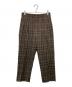 MARGARET HOWELL（マーガレットハウエル）の古着「TONAL CHECK WOOL SLACKS」｜ブラウン
