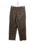 MARGARET HOWELL (マーガレットハウエル) TONAL CHECK WOOL SLACKS ブラウン サイズ:3：5000円