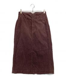 45R（フォーティファイブ・アール）の古着「ウェルコーデュロイの山スカート」｜ブラウン