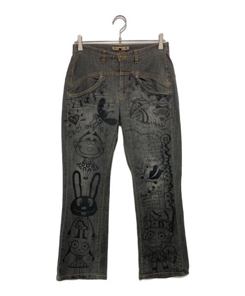 OLLEBOREBLA（アルベロベロ）OLLEBOREBLA (アルベロベロ) フレアパンツ ブラック サイズ:Lの古着・服飾アイテム