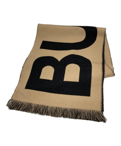 BURBERRY LONDON（バーバリーロンドン）BURBERRY LONDON (バーバリーロンドン) ロゴマフラー ブラック×ブラウン サイズ:188×33の古着・服飾アイテム