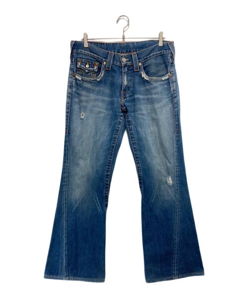 TRUE RELIGION（トゥルー レリジョン）TRUE RELIGION (トゥルー レリジョン) JOEYフレアデニムパンツ スカイブルー サイズ:31の古着・服飾アイテム