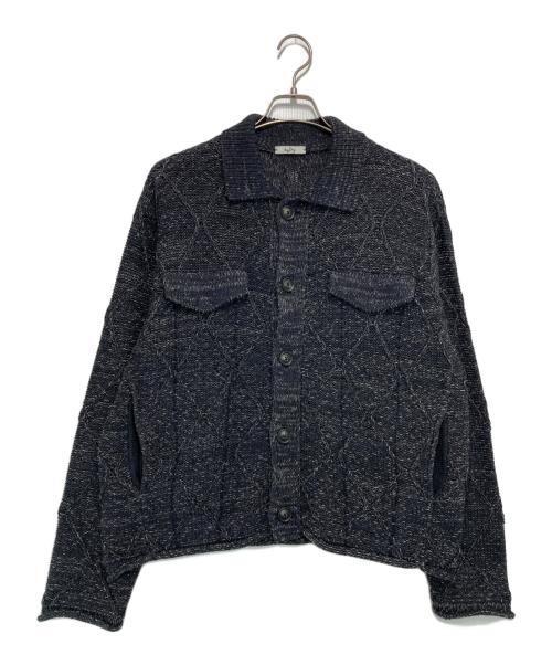 saby（サバイ）saby (サバイ) PAPER KNIT G BLOUSON ブラック サイズ:Lの古着・服飾アイテム