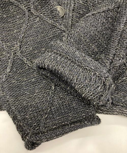 saby（サバイ）saby (サバイ) PAPER KNIT G BLOUSON ブラック サイズ:Lの古着・服飾アイテム