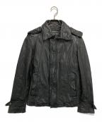 5351 pour les hommes5351プールオム）の古着「ホースレザー ライダースジャケット」｜ブラック