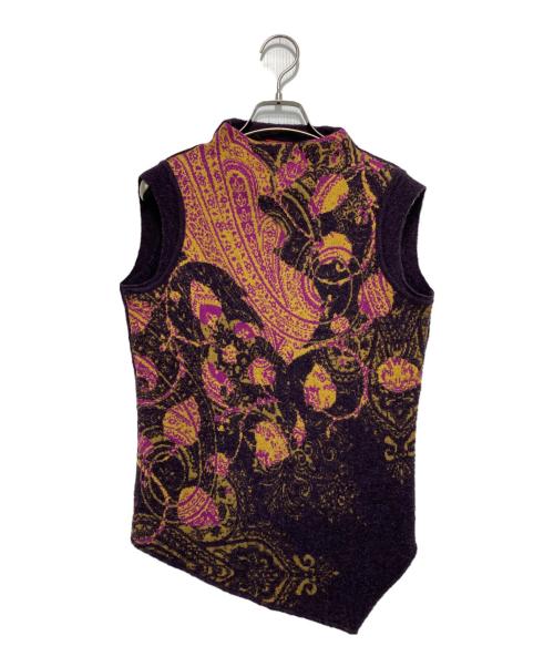 KENZO（ケンゾー）KENZO (ケンゾー) ノースリーブ変形ニット パープル サイズ:Mの古着・服飾アイテム