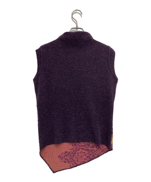 KENZO（ケンゾー）KENZO (ケンゾー) ノースリーブ変形ニット パープル サイズ:Mの古着・服飾アイテム