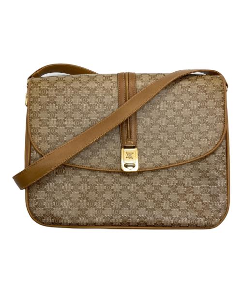 CELINE（セリーヌ）CELINE (セリーヌ) ［OLD］マカダムショルダーバッグ ベージュの古着・服飾アイテム