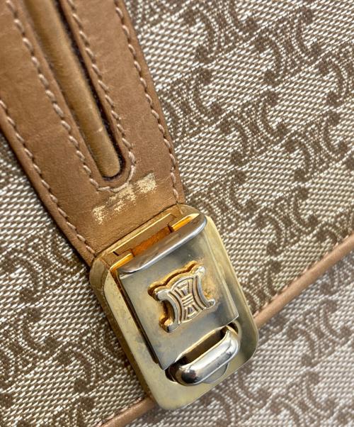 CELINE（セリーヌ）CELINE (セリーヌ) ［OLD］マカダムショルダーバッグ ベージュの古着・服飾アイテム