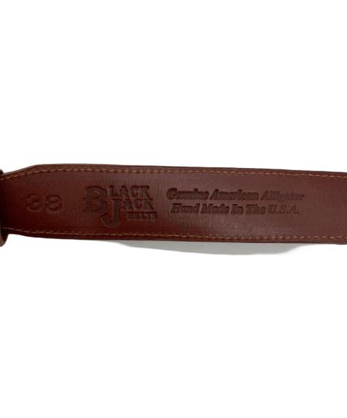 BLACK JACK BELTS（ブラックジャック ベルト）BLACK JACK BELTS (ブラックジャック ベルト) クロコダイルベルト ブラウン サイズ:38の古着・服飾アイテム