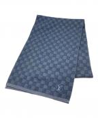 LOUIS VUITTONルイ ヴィトン）の古着「エシャルプ・プティ ダミエ マフラー」｜ブルー