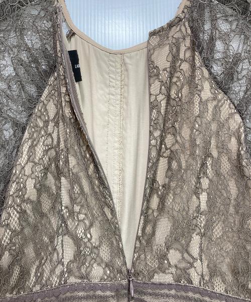 LAGUNA MOON（ラグナムーン）LAGUNA MOON (ラグナムーン) LADYショルダーギャザーレースマキシワンピース ブラウン サイズ:Sの古着・服飾アイテム
