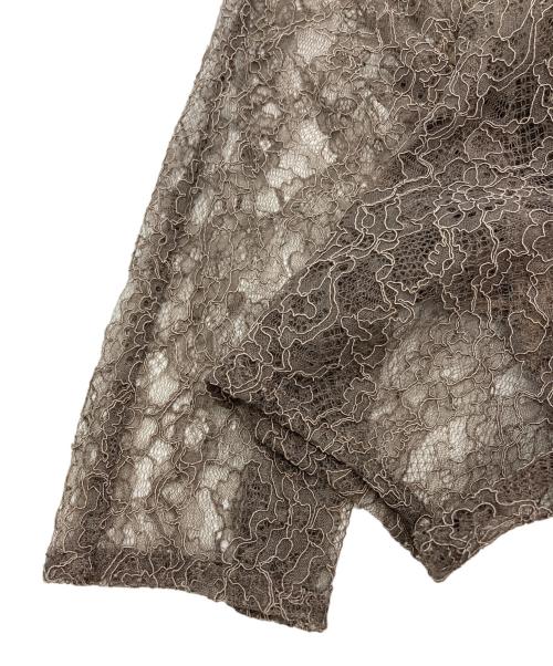 LAGUNA MOON（ラグナムーン）LAGUNA MOON (ラグナムーン) LADYショルダーギャザーレースマキシワンピース ブラウン サイズ:Sの古着・服飾アイテム