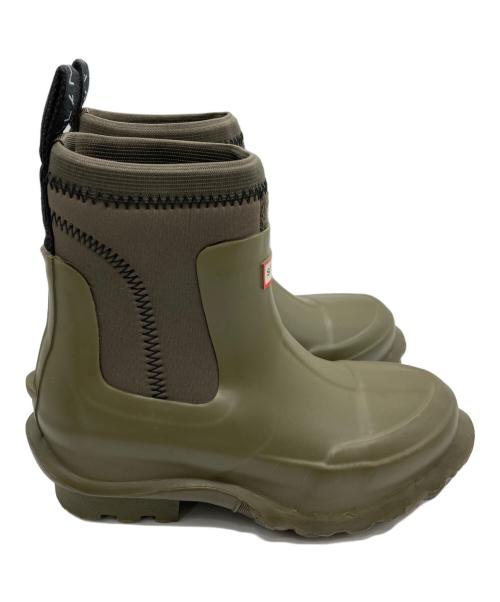 HUNTER（ハンター）HUNTER (ハンター) STELLA McCARTNEY (ステラマッカートニー) サイドゴア レインブーツ カーキ サイズ:ＥＵ36/ＵＫ3の古着・服飾アイテム