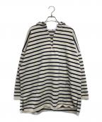 FRAMeWORK×福田 麻琴フレームワーク×フクダ マコト）の古着「ボーダーメキシカンパーカー」｜ベージュ