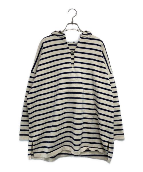 FRAMeWORK（フレームワーク）FRAMeWORK (フレームワーク) 福田 麻琴 (フクダ マコト) ボーダーメキシカンパーカー ベージュ サイズ:-の古着・服飾アイテム