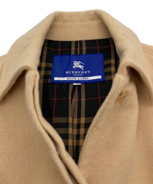 BURBERRY BLUE LABEL（バーバリー ブルー レーベル）BURBERRY BLUE LABEL (バーバリーロンドンブルーレーベル) アンゴラブレンドコート ベージュ サイズ:38の古着・服飾アイテム