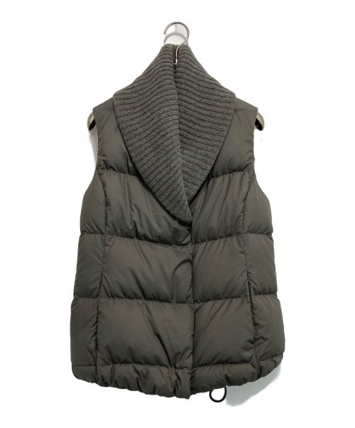 RALPH LAUREN（ラルフローレン）RALPH LAUREN (ラルフローレン) ショールカラーダウンベスト グレー サイズ:XSの古着・服飾アイテム