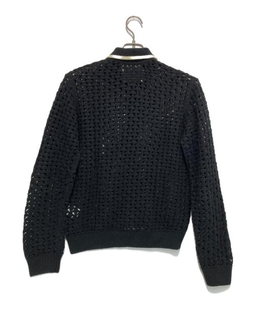 BEAMS（ビームス）BEAMS (ビームス) FUTURE ARCHIVE (フューチャー アーカイブ) MESH KNIT SHIRT ブラック サイズ:Ｓの古着・服飾アイテム