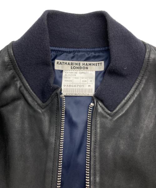 KATHARINE HAMNETT（キャサリンハムネット）KATHARINE HAMNETT (キャサリンハムネット) GOAT SKIN BLOUSON ブラック サイズ:Mの古着・服飾アイテム