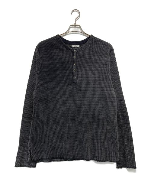 saby（サバイ）saby (サバイ) WAFFLE HENRY NECK SHIRTS ネイビー サイズ:3（L)の古着・服飾アイテム