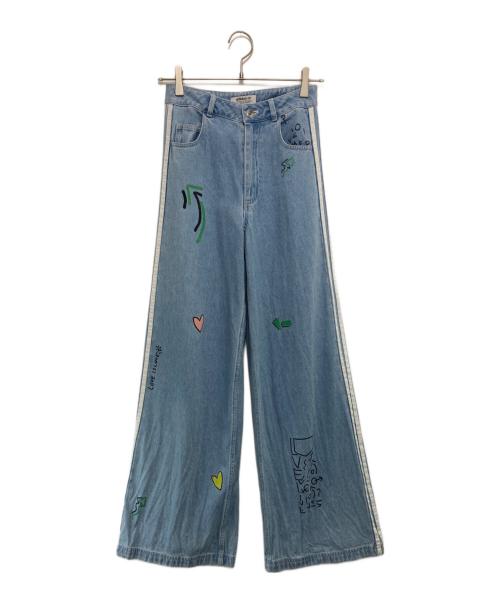 adidas（アディダス）adidas (アディダス) デニムパンツ インディゴ サイズ:Sの古着・服飾アイテム