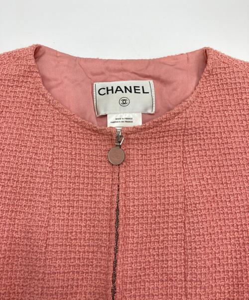 CHANEL（シャネル）CHANEL (シャネル) ココマーク　ツイードワンピース ピンク サイズ:38の古着・服飾アイテム