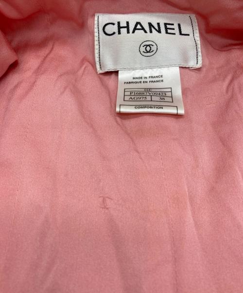 CHANEL（シャネル）CHANEL (シャネル) ココマーク　ツイードワンピース ピンク サイズ:38の古着・服飾アイテム