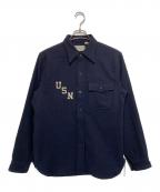 NAVAL CLOTHING FACTORY×BUZZ RICKSON'Sナバル クロージングファクトリー×バズリクソンズ）の古着「ウールシャツ」｜ネイビー