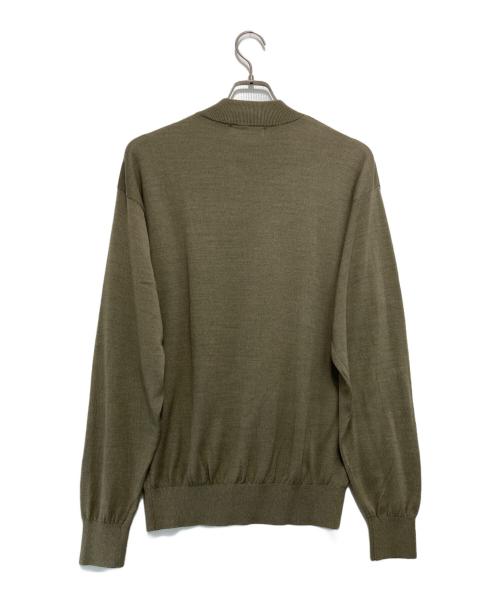 BARACUTA（バラクータ）BARACUTA (バラクータ) ［OLD］90-00s コットンシルクモックネックニット オリーブ サイズ:Lの古着・服飾アイテム