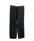 BACCAバッカ）の古着「リネンツイル タックワイドパンツ」｜ブラック