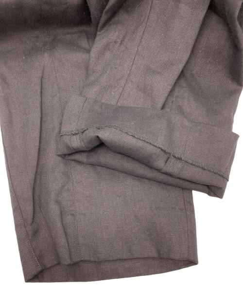 BACCA（バッカ）BACCA (バッカ) リネンツイル タックワイドパンツ ブラック サイズ:32（5号）の古着・服飾アイテム