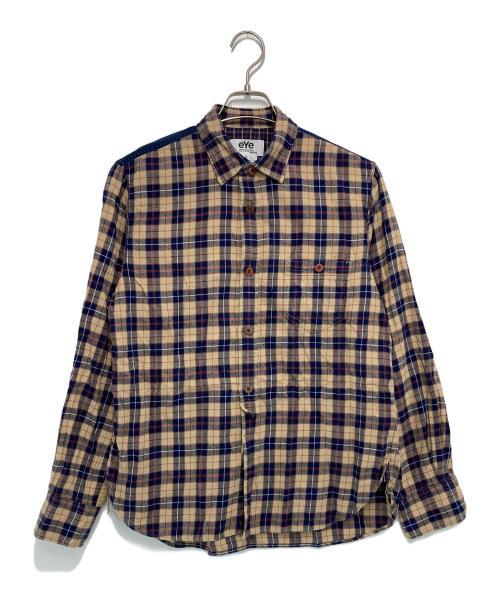 eYe COMME des GARCONS JUNYAWATANABE MAN（アイ コム デ ギャルソン ジュンヤ ワタナベ マン）eYe COMME des GARCONS JUNYAWATANABE MAN (アイ コム デ ギャルソン ジュンヤ ワタナベ マン) チェックシャツ ベージュ サイズ:Sの古着・服飾アイテム
