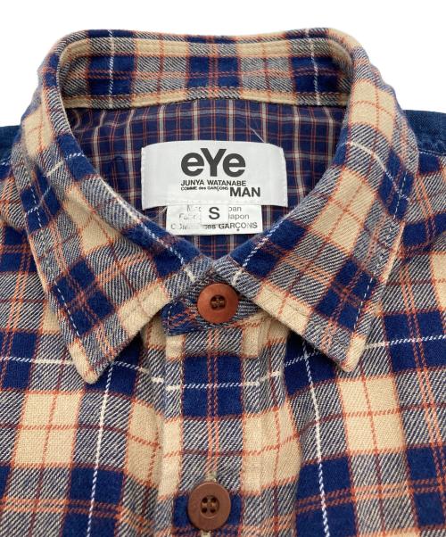 eYe COMME des GARCONS JUNYAWATANABE MAN（アイ コム デ ギャルソン ジュンヤ ワタナベ マン）eYe COMME des GARCONS JUNYAWATANABE MAN (アイ コム デ ギャルソン ジュンヤ ワタナベ マン) チェックシャツ ベージュ サイズ:Sの古着・服飾アイテム