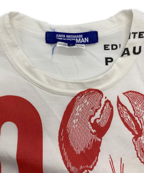 COMME des GARCONS JUNYA WATANABE MAN（コム デ ギャルソン ジュンヤ ワタナベ マン）COMME des GARCONS JUNYA WATANABE MAN (コム デ ギャルソン ジュンヤ ワタナベ マン) プリントTシャツ ホワイト サイズ:Mの古着・服飾アイテム