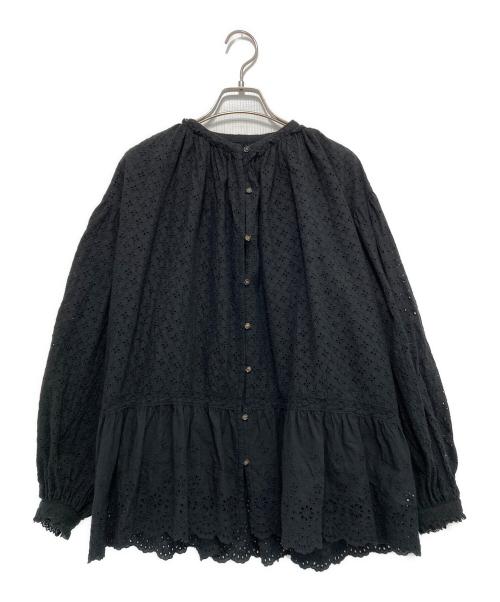 BEAMS BOY（ビームスボーイ）BEAMS BOY (ビームスボーイ) カットワークスモックロングスリーブ ブラック サイズ:-の古着・服飾アイテム